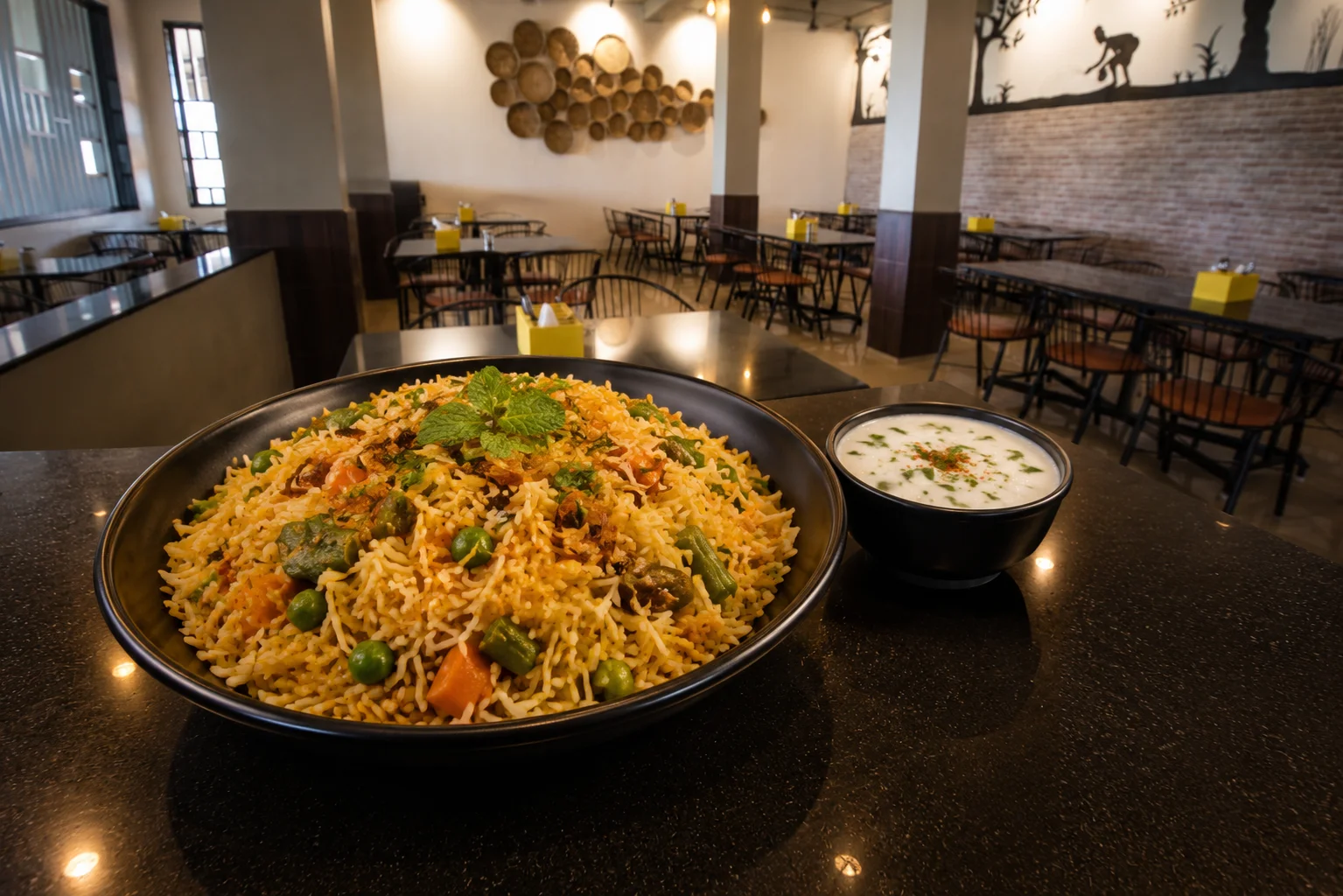 Veg Pulao - Veg dish at The Farmer's Kitchen Shirwal